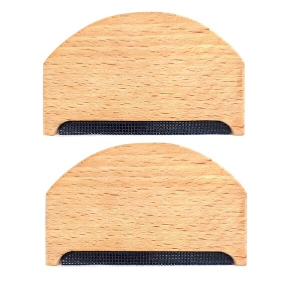 2pcs Wool Cashmere Comb Wooden Lint Remover for Sweaters Coats Knitwear Fuzz - Picture 1 of 6
